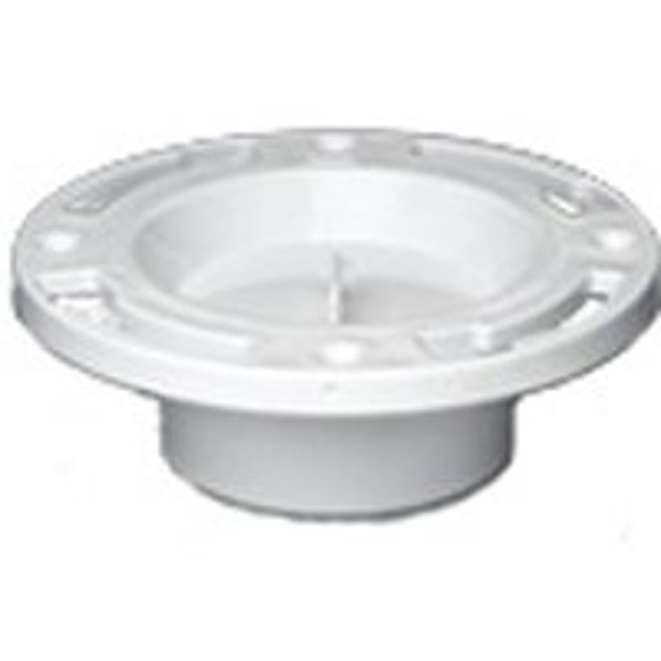 Oatey 43507 Closet Flange 3 In With Cap PVC White For Most Toilets