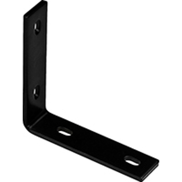 National Hardware N351-466 Corner Brace 6-1/4 In x 1-1/2 In x 6-1/4 In Black Steel Powder Coated