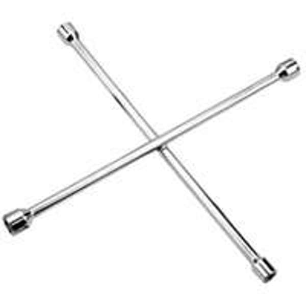 PROSOURCE JL-AT-TGCW10133L 4-Way Metric Lug Wrench 20 In Overall Length Carbon Steel Chrome Plated