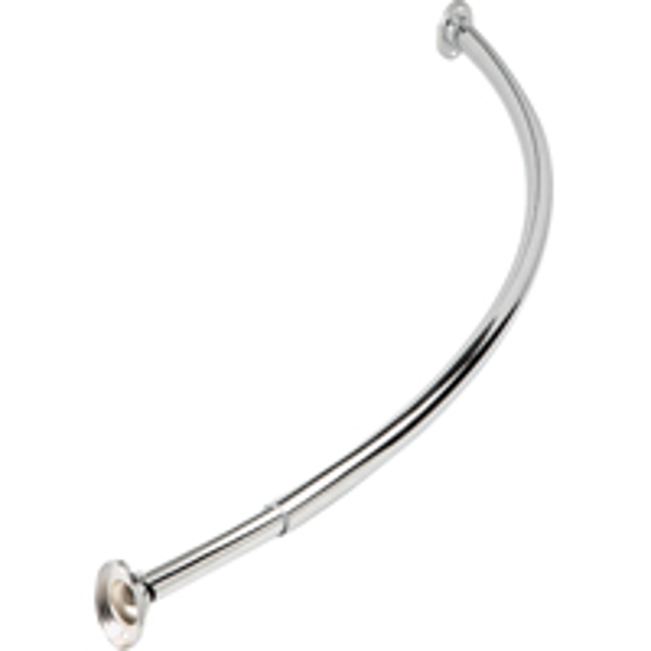 Homebasix SD-CSR-CH Curved Shower Rod 52-72 In Chrome