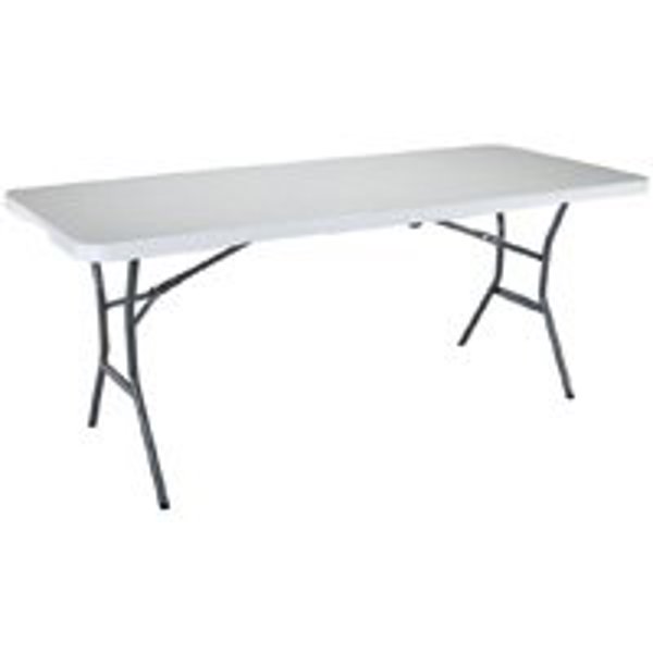Lifetime Products 5011 Fold-In-Half Table 6 Ft Outdoor Use