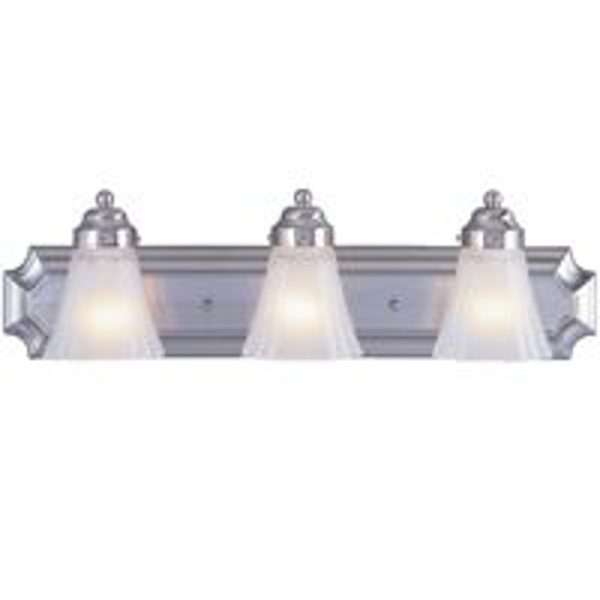 Boston Harbor 0856393 Vanity Fixture 3 Lamp Satin Finish Nickel