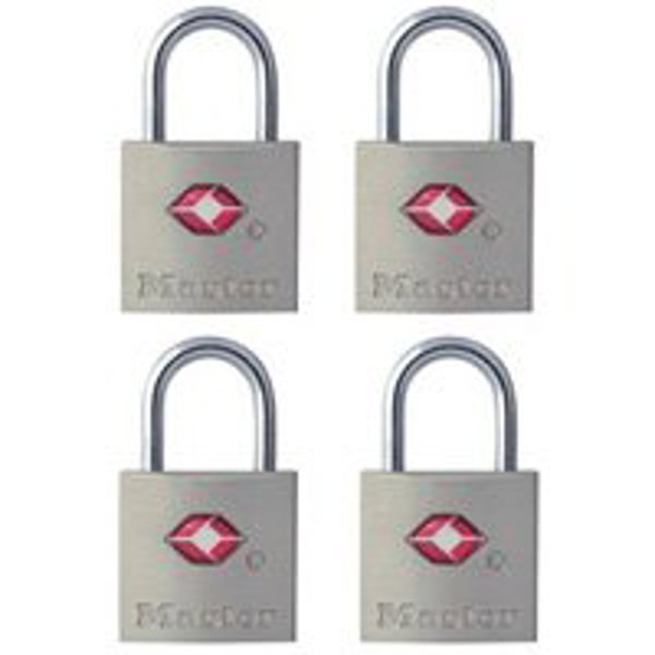 Master Lock 4683Q TSA Lug Lock 4 Pack Keyed 7/8 In