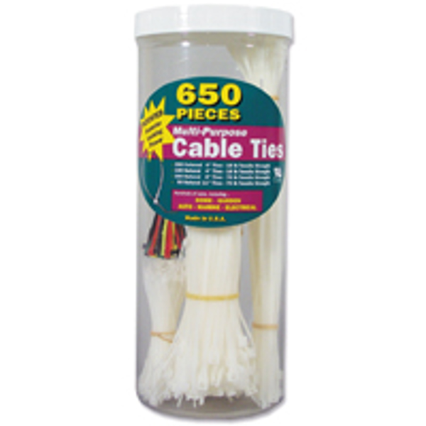 GB-Gardner Bender 65001 Cable Tie 4 Inch 650 Pack Black Nylon Double Lock