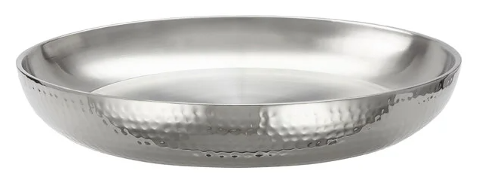 American Metalcraft DWHSEA12 Double Wall Seafood Tray 12 In Hammered Stainless Steel