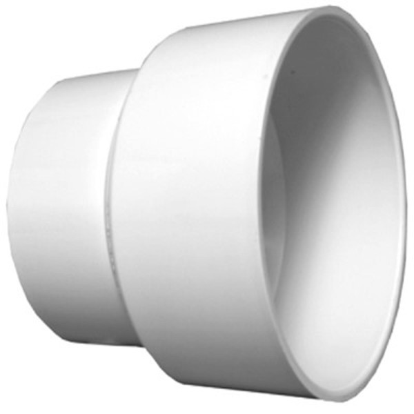 Genova Products 193023 Coupling Reducing 3 X 1-1/2 Inch DWV Hub Sch 40 White