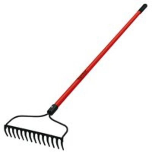 Landscapers Select 33299 Bow Rake 54 In Welded 14 Tine Fiberglass Handle