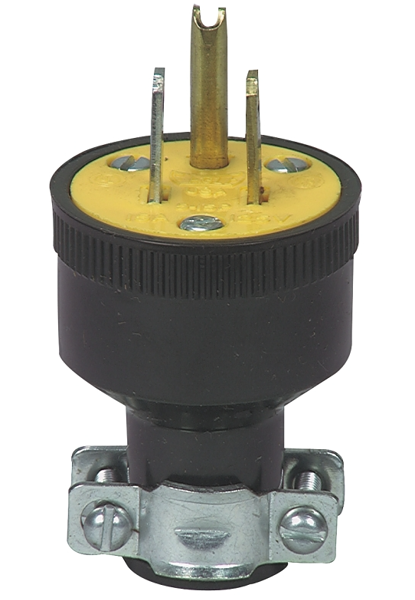 EATON-COOPER WIRING 1709-BOX Heavy Duty Electrical Plug Black 125VAC 15AMP 2-Pole 3-Wire