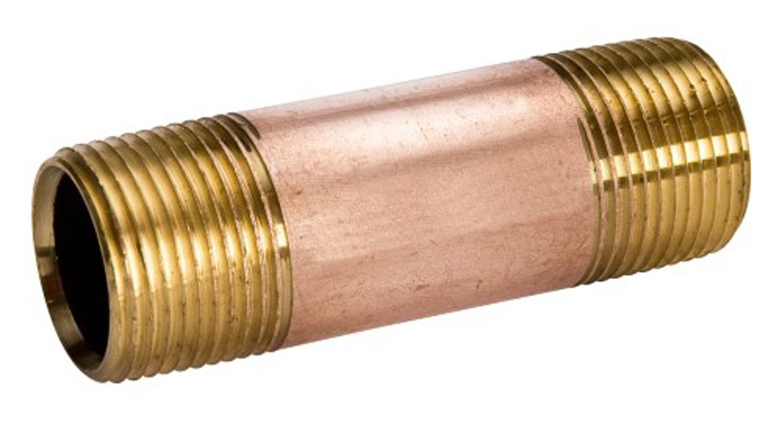 B&K Industries 464-030 Red Brass Pipe Nipple 3/4 In X 3-1/2 In Red