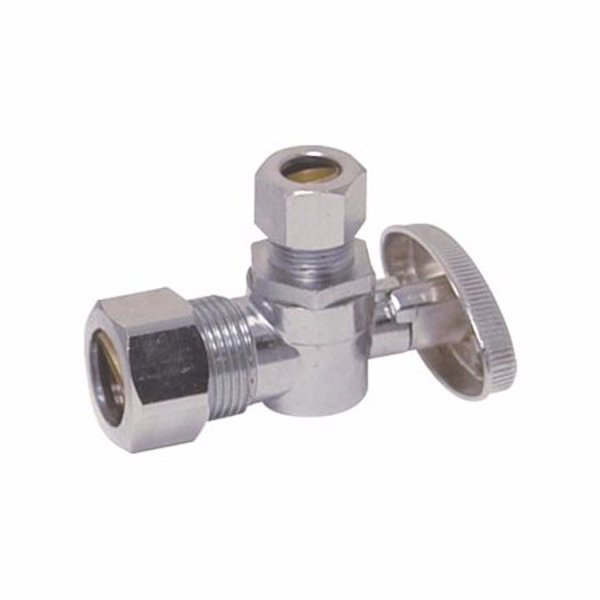 Eastman 10738 Angle Ball Stop Valve 1/4 In Tur 3/8 OD X 5/8 OD