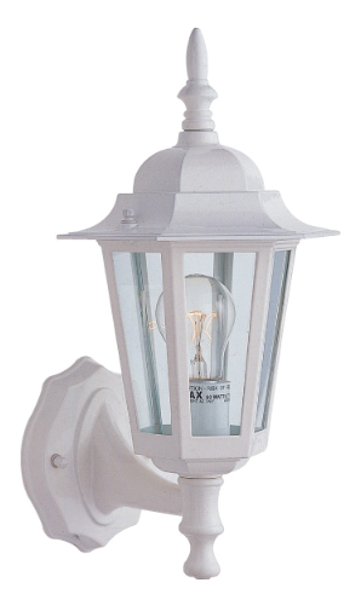 Boston Harbor 3563764 Dimmable Wall Lantern Outdoor Fixture White 60/13W Medium A19/CFL Lamp