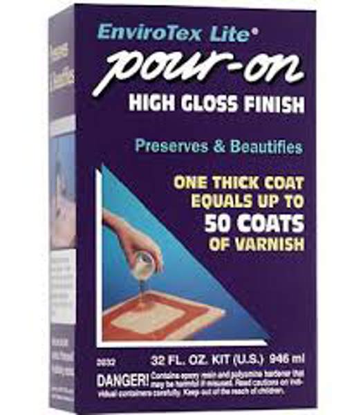 Envirotex 02032 High Gloss Finish Pour-On 32 Oz Kit