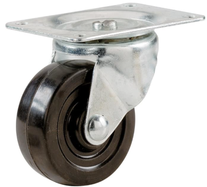 Shepherd Hardware 9480 Swivel Caster 4 In Rubber Black 225 Lb Capacity