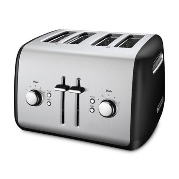 KitchenAid KMT4115OB Toaster 4 Slice Onyx Black Manual High Lift Lever