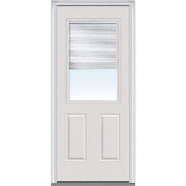 Plastpro 12MBFG3068 Mini-Blind Fiberglass Door 3/0 X 6/8 Tilt and Lower 22x36 White