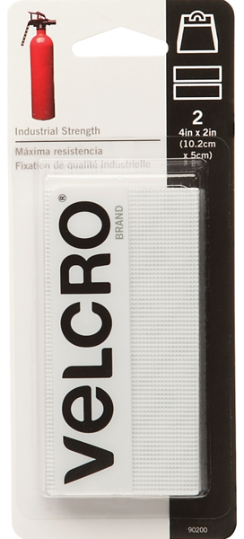 VELCRO USA INC 90200 Velcro Strips 4x2 In White Nylon Rubber Adhesive