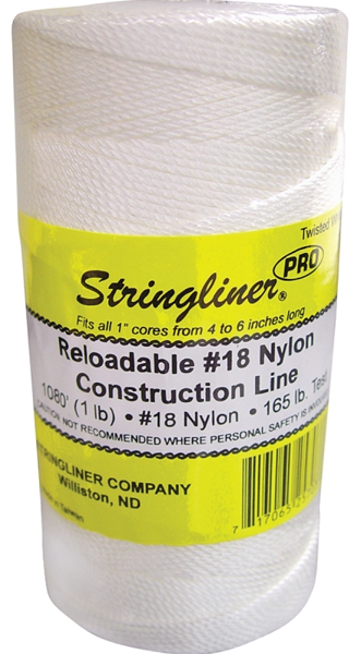 STRINGLINER BY U.S. TAPE CO 35703 Twisted Nylon Twine 1 Lb White