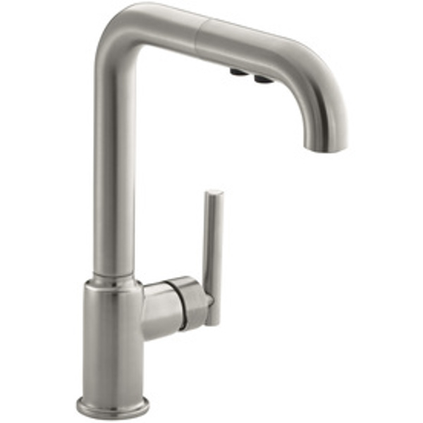 Kohler 7505-VS Pullout Kitchen Faucet 1-Handle Vibrant Stainless Steel