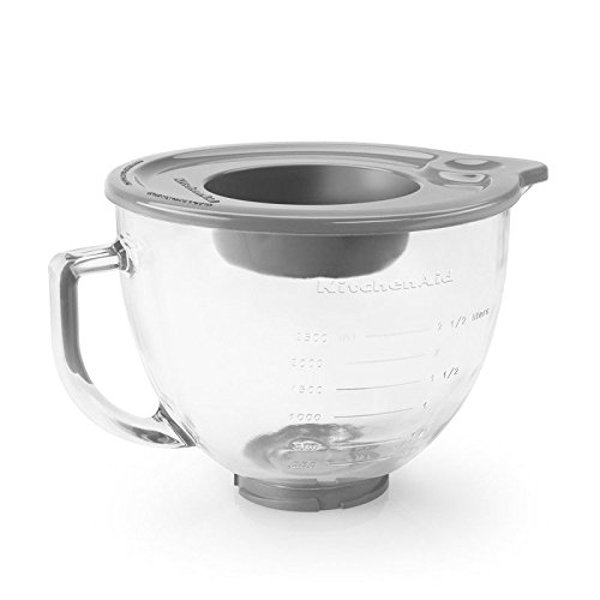 KitchenAid K5GB Mixing Bowl 5 Qt Glass with Measurement Markings and Lid