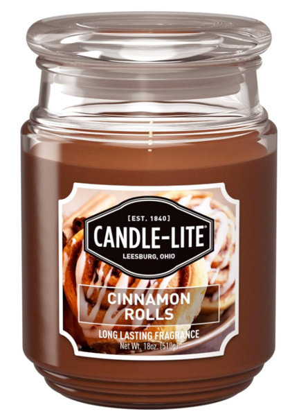 CANDLE-LITE COMPANY 3297549 Candle Jar 18 Oz Cinnamon Pecan Swirl