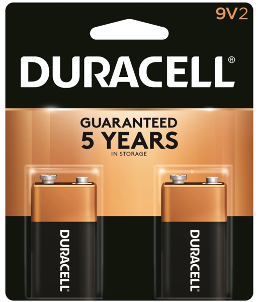 Duracell MN1604B2Z Alkaline Battery 9V 2 Pack