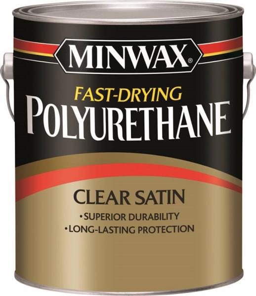 Minwax 71028000 Polyurethane 1 Gal Capacity Clear Satin Oil Based Fast Drying Mild Hydrocarbon