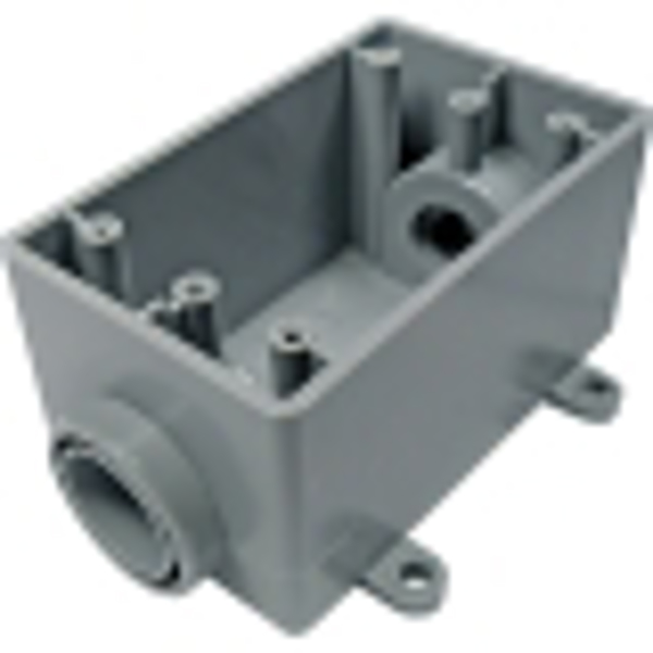 Cantex 5133464U Outlet Box 1 Gang PVC 3/4 Inch Outdoor