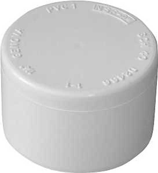 LASCO 435409 PVC Pipe Cap 1 In Slip Socket Schedule 40