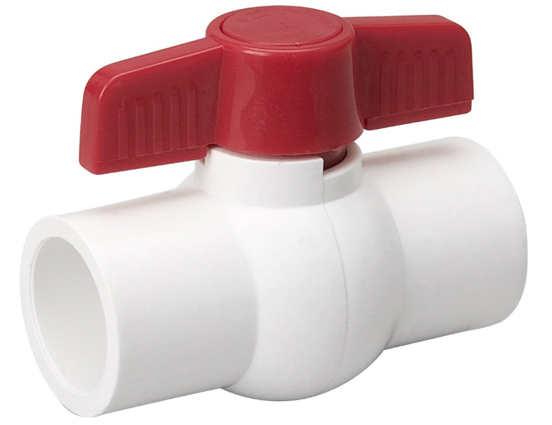 B&K Industries 107-638 Ball Valve 2 In Connection Solvent Weld 150 PSI Pressure