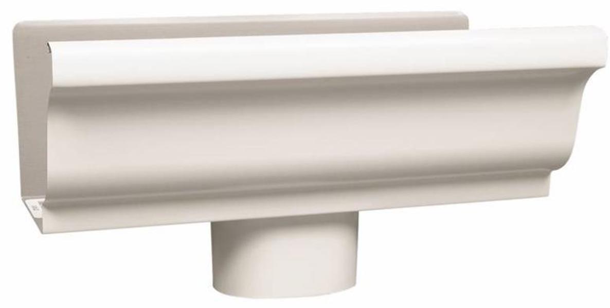 Amerimax Home Products 27010 Gutter End With Drop 2X3 2W X 3D White For Use With 5K Style Gutter System