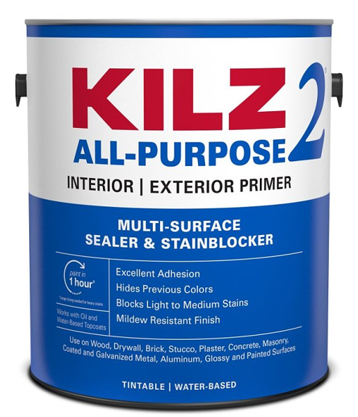 Masterchem Industries 20041 Paint Primer 1 Gal Water-Based Latex Interior/Exterior Multi-Surface White