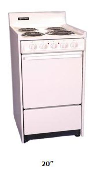 Brown Stove Works, Inc. BRO WEM110 Electric Range White with Coil Element Top