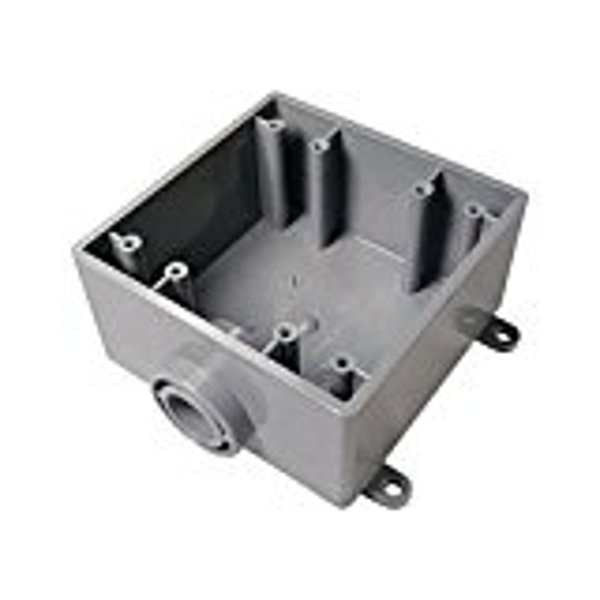 CANTEX INC 5133380U 2-Gang Outdoor Outlet Box PVC with 1/2 In Openings
