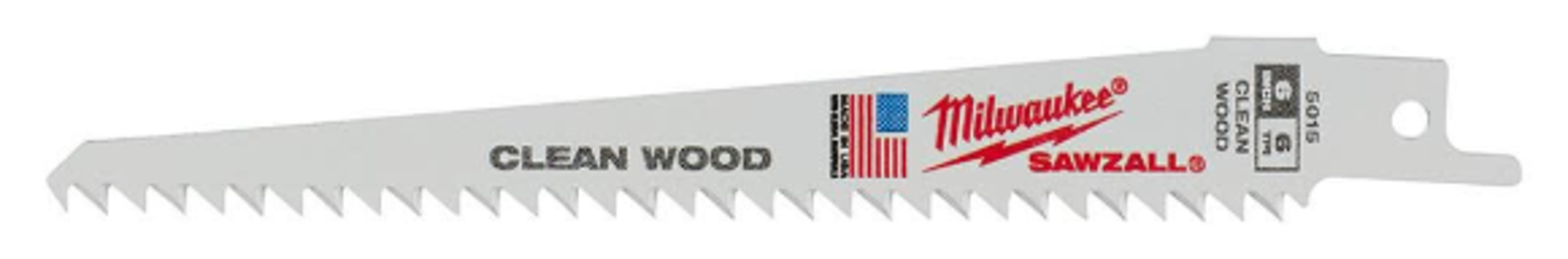 Milwaukee 48-00-5015 Bi Metal Reciprocating Saw Blade 3/4 In x 6 In 6 TPI Cutting Edge