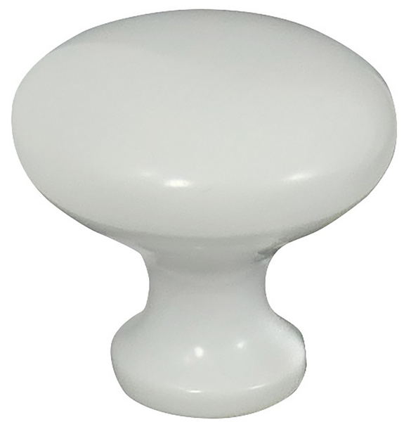 Laurey 54442 White Knob 1-1/4 In Cabinet Pull