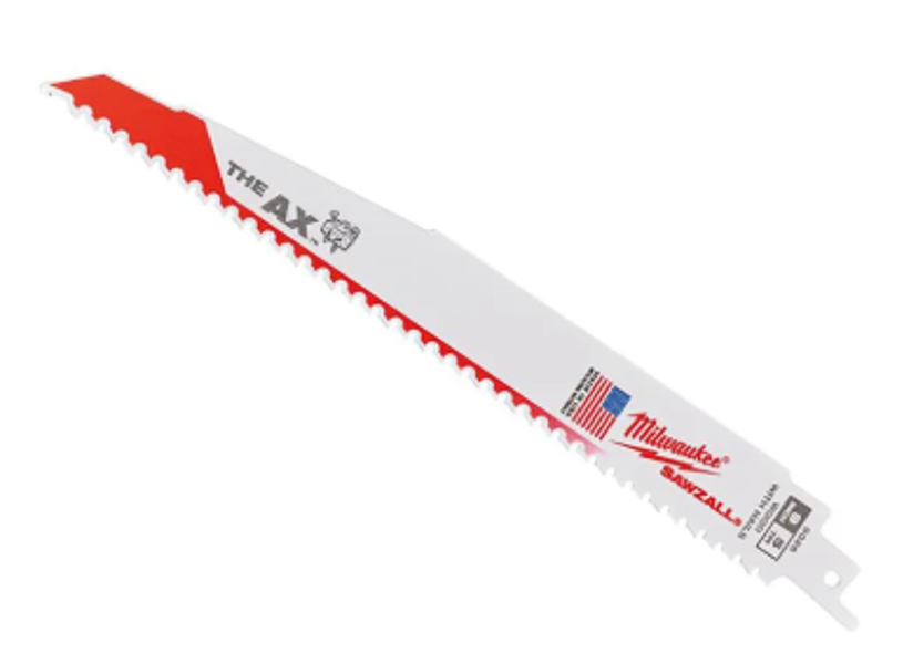 Milwaukee 48-00-5026 Bi-Metal Saw Blade 1X9 In 5 TPI Cutting Wood Reciprocating
