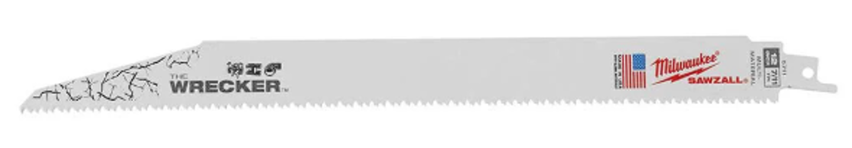 Milwaukee 48-00-5711 Bi Metal Saw Blade 1x12 In 8 TPI General Purpose Cutting Edge