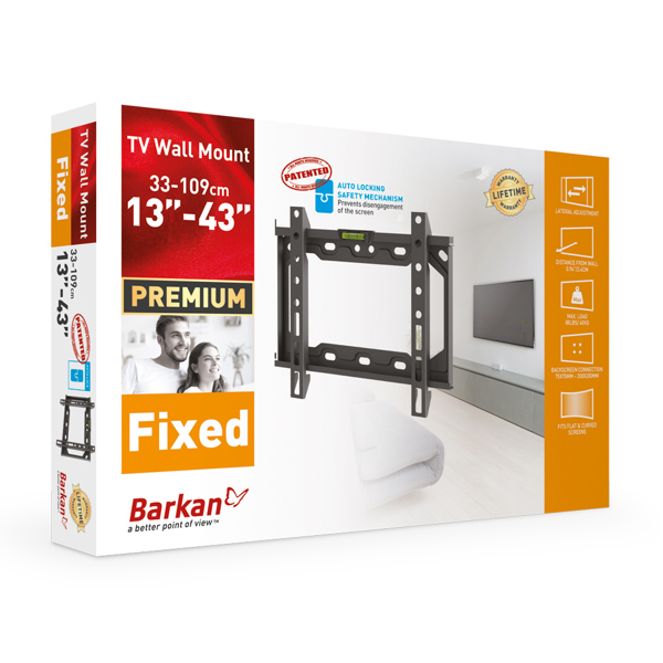 BARKAN E202+ Fixed Wall Mount 200X200 88 Lb Capacity