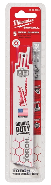 Milwaukee 48-00-5784 Reciprocating Saw Blade 1 In Masonry Non Ferrous Soft Metal Wood
