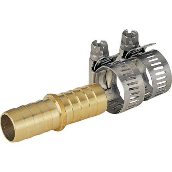 Landscapers Select GB91113L Hose Mender Male 5/8 In with Clamps Brass