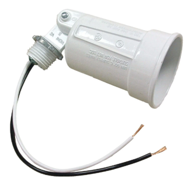 HUBBELL ELECTRICAL PRODUCTS 5606-6 Adjustable Weatherproof Lamp Holder 75-150 Watts PAR38 White Die Cast Zinc