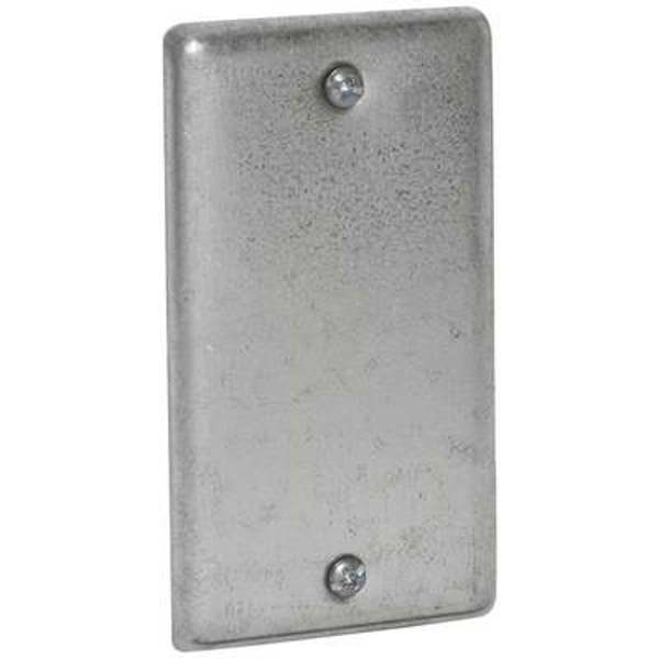 RACO 860 Utility Box Cover 2-5/16 In X 4-3/16 In Gray Galvanized Rectangular