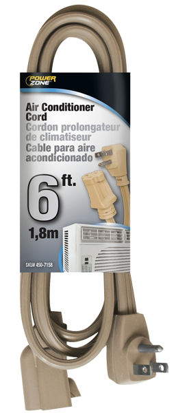 POWERZONE OR681506 Extension Cord 6 Ft 14/3 SPT-3 Major Appliance Beige