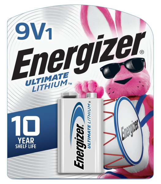 Energizer Battery L522BP Advanced Lithium 9V Battery