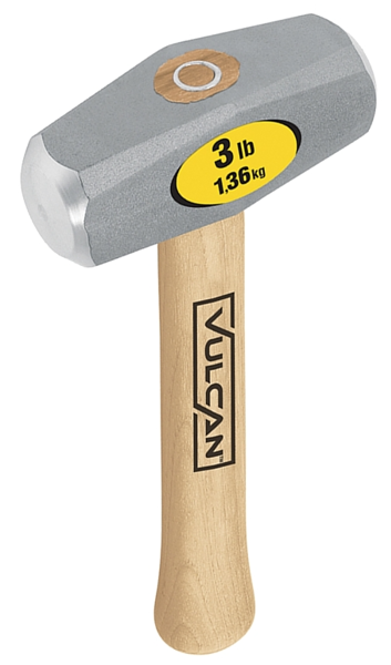 VULCAN 33705 Drilling Hammer 3 Lb Heavy Weight Wood Handle