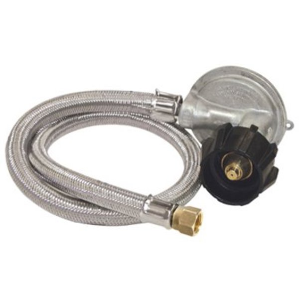 Bayou Classic M5LPH/5LPH Low Pressure Regulator Kit 36 In Hose Stainless Steel