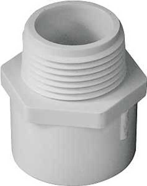 LASCO 435604 Male 1 In MPT X Slip Sch 40 Pipe Adapter 450 PSI Pressure