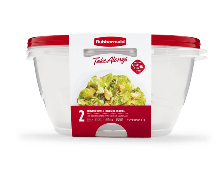 Rubbermaid RMAD-2184984 Serving Bowl 2 Piece 15.7 Cups TakeAlong Food Storage Container