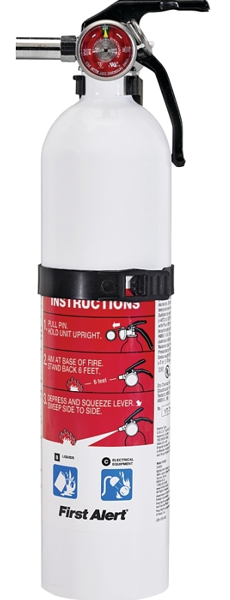 First Alert/BRK Brands REC5 Rechargeable Fire Extinguisher 2 L White