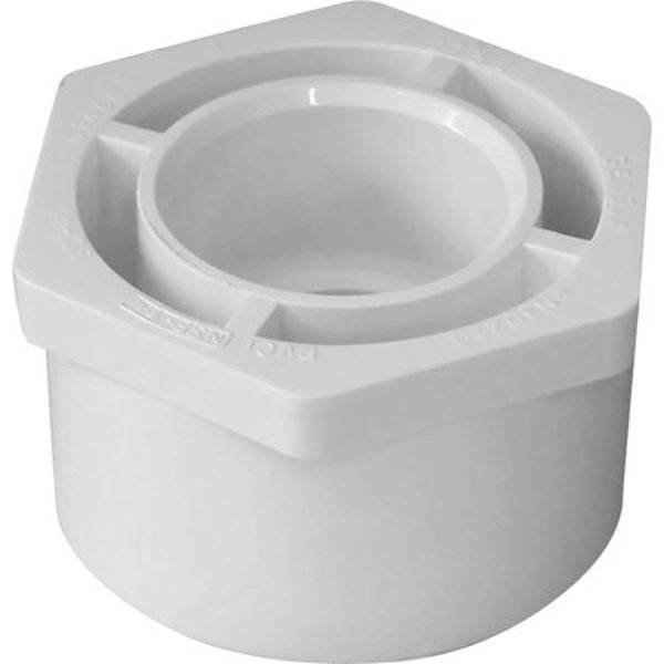 LASCO 437249BC/30220 PVC Bushing 2X Spigot Reducing White